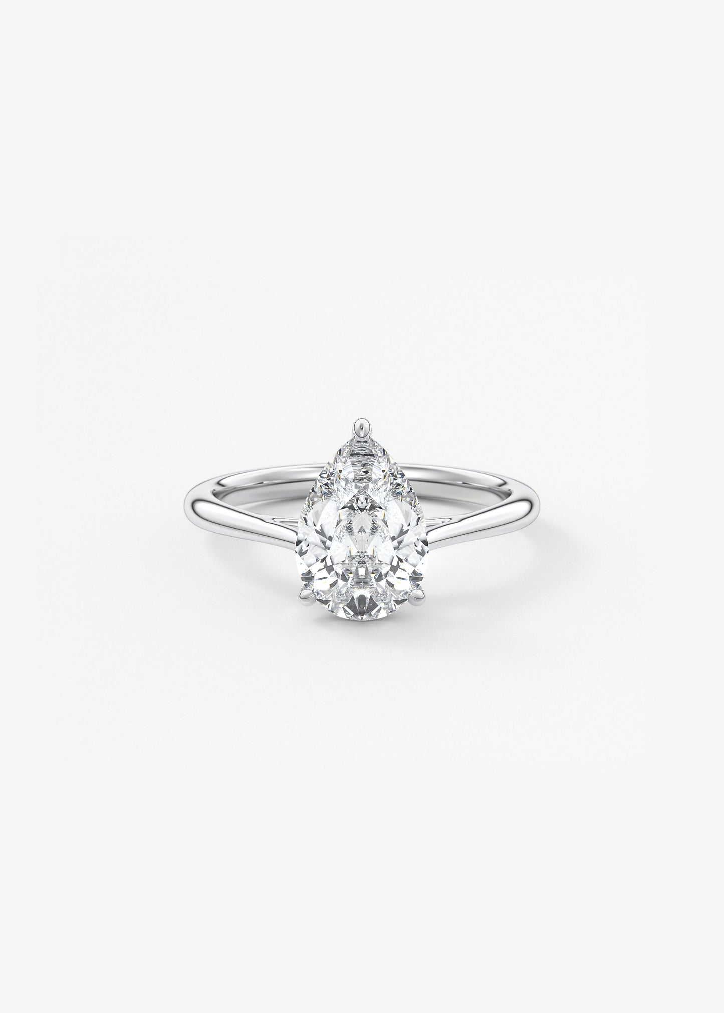 Oval Solitaire With Raised Basket Gallery Lab Grown Diamond Engagement Ring