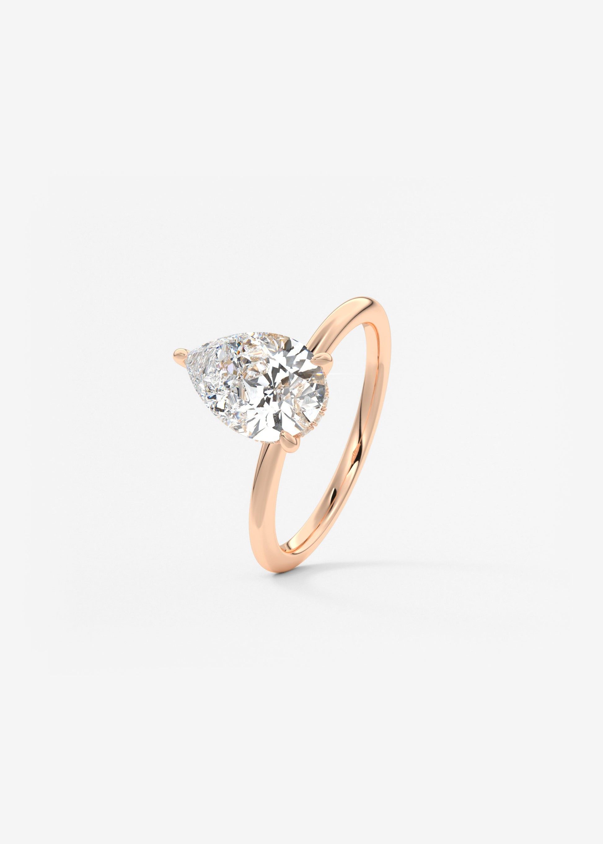 Oval Solitaire With Raised Basket Gallery Lab Grown Diamond Engagement Ring