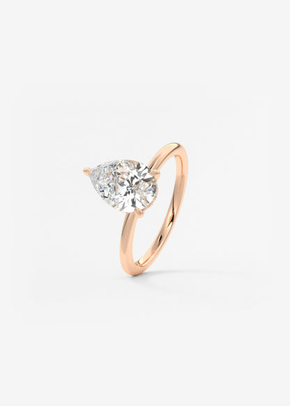 Oval Solitaire With Raised Basket Gallery Lab Grown Diamond Engagement Ring