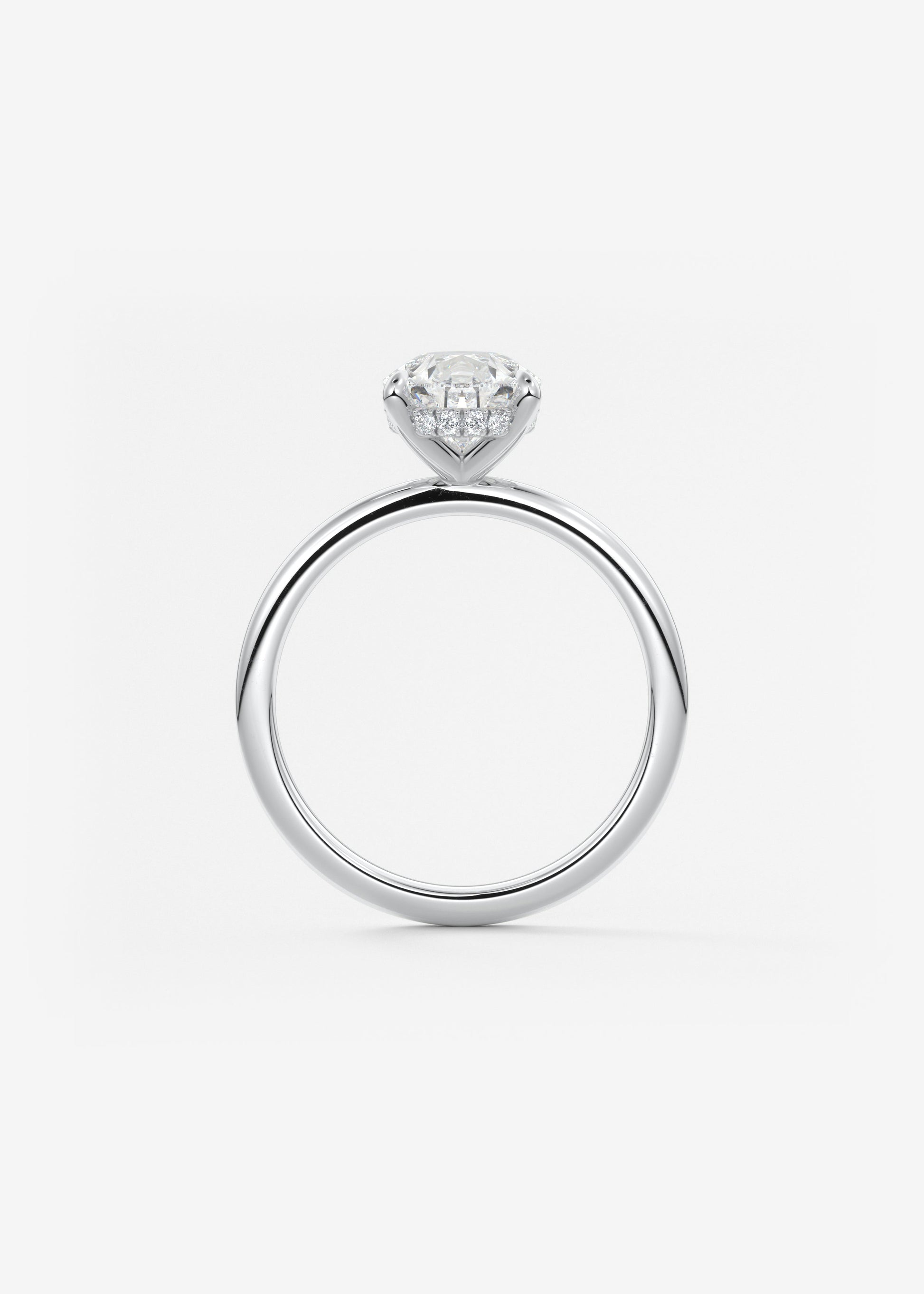 Oval Solitaire With Raised Basket Gallery Lab Grown Diamond Engagement Ring