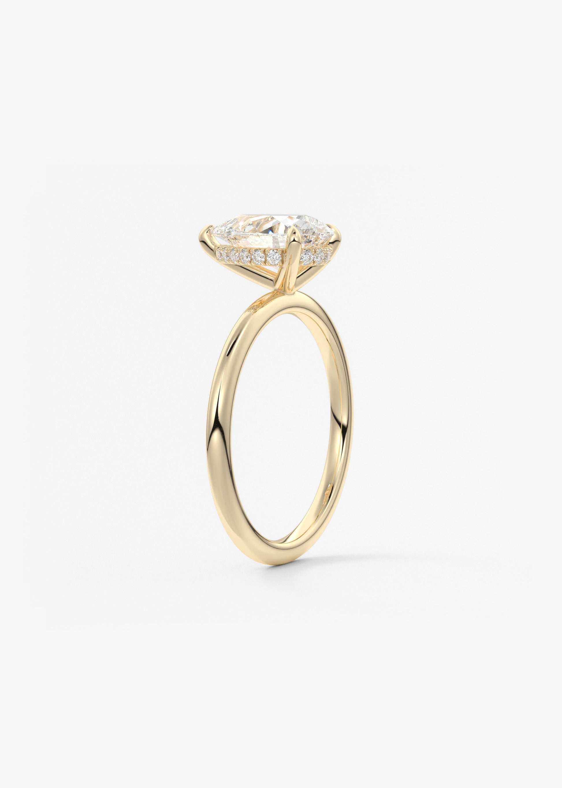Oval Solitaire With Raised Basket Gallery Lab Grown Diamond Engagement Ring