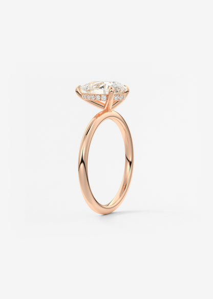 Oval Solitaire With Raised Basket Gallery Lab Grown Diamond Engagement Ring