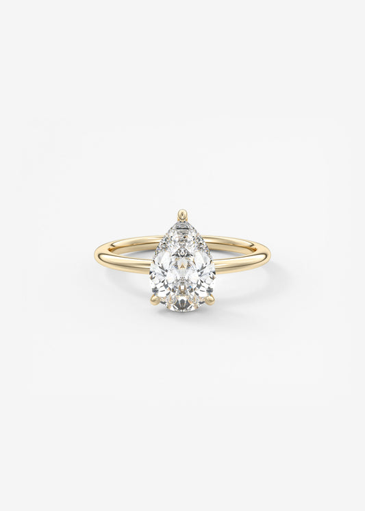 Oval Solitaire With Raised Basket Gallery Lab Grown Diamond Engagement Ring