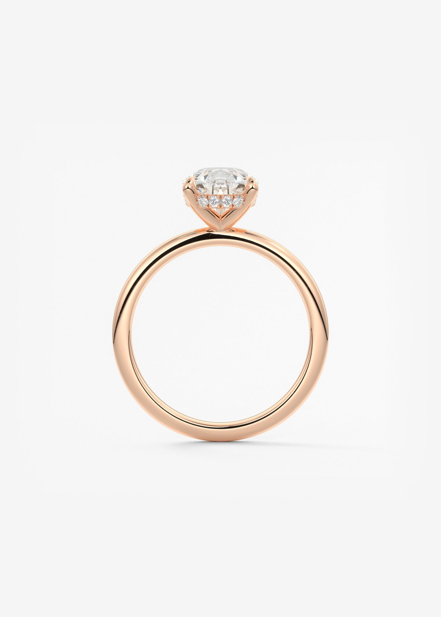 Oval Solitaire With Raised Basket Gallery Lab Grown Diamond Engagement Ring