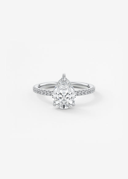 Oval Solitaire With Raised Basket Gallery Lab Grown Diamond Engagement Ring