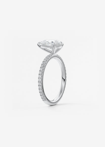 Oval Solitaire With Raised Basket Gallery Lab Grown Diamond Engagement Ring