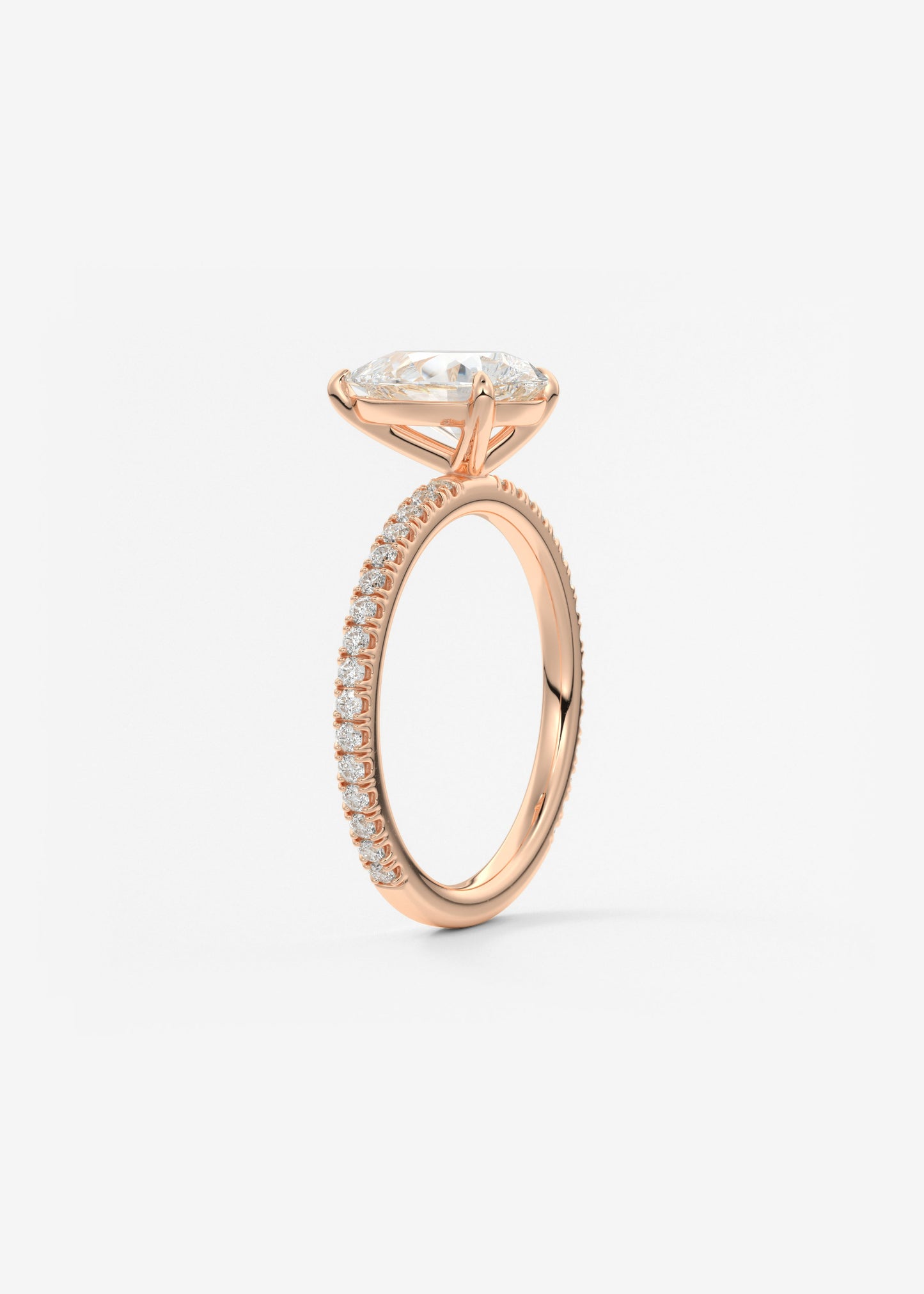 Oval Solitaire With Raised Basket Gallery Lab Grown Diamond Engagement Ring