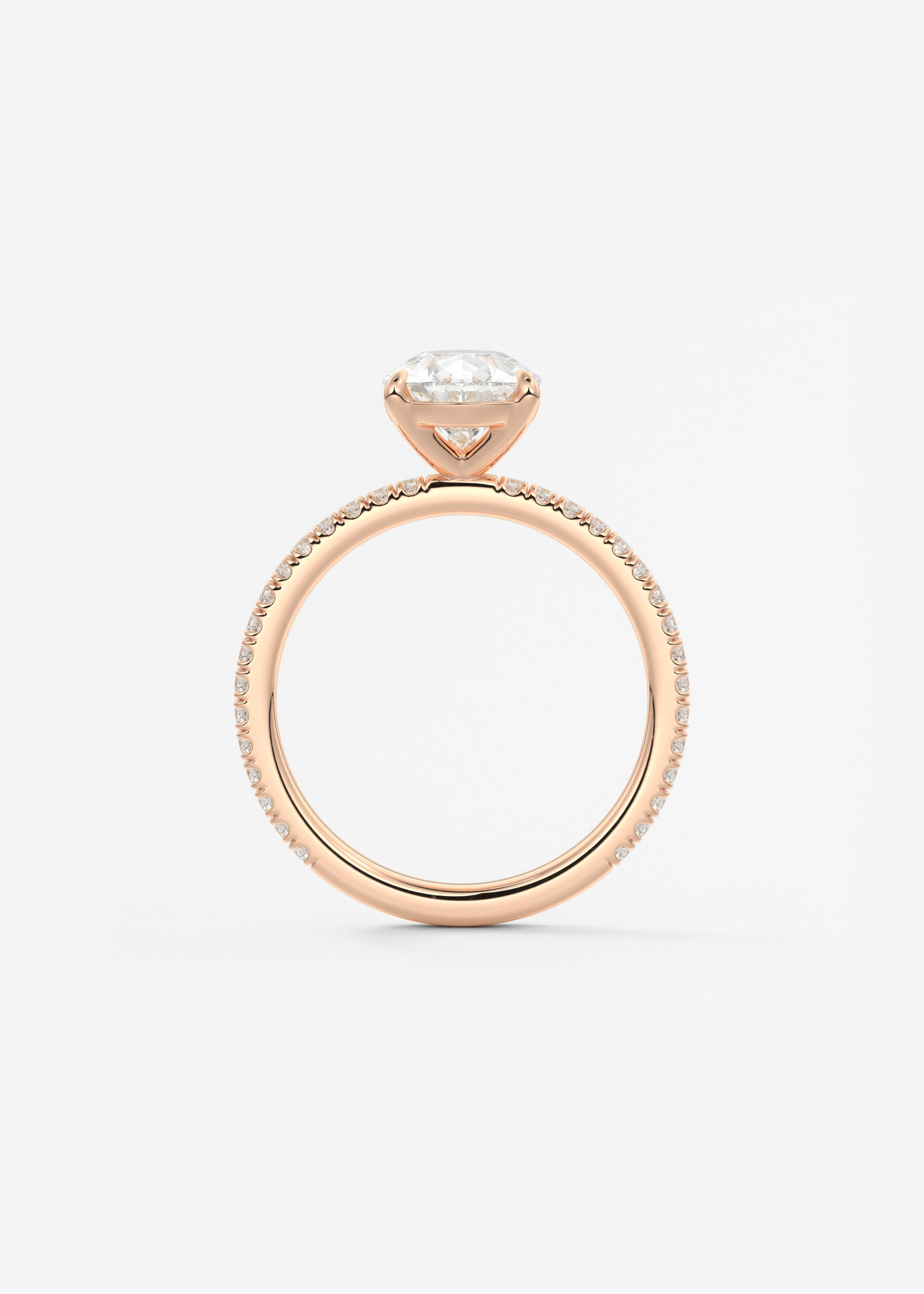 Oval Solitaire With Raised Basket Gallery Lab Grown Diamond Engagement Ring