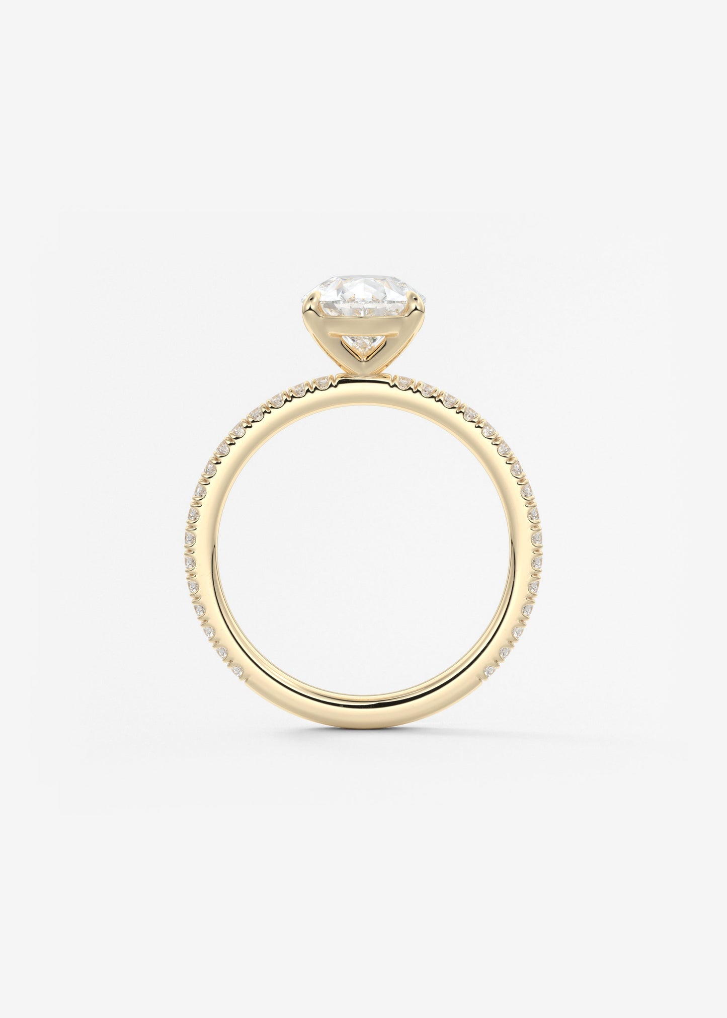 Oval Solitaire With Raised Basket Gallery Lab Grown Diamond Engagement Ring