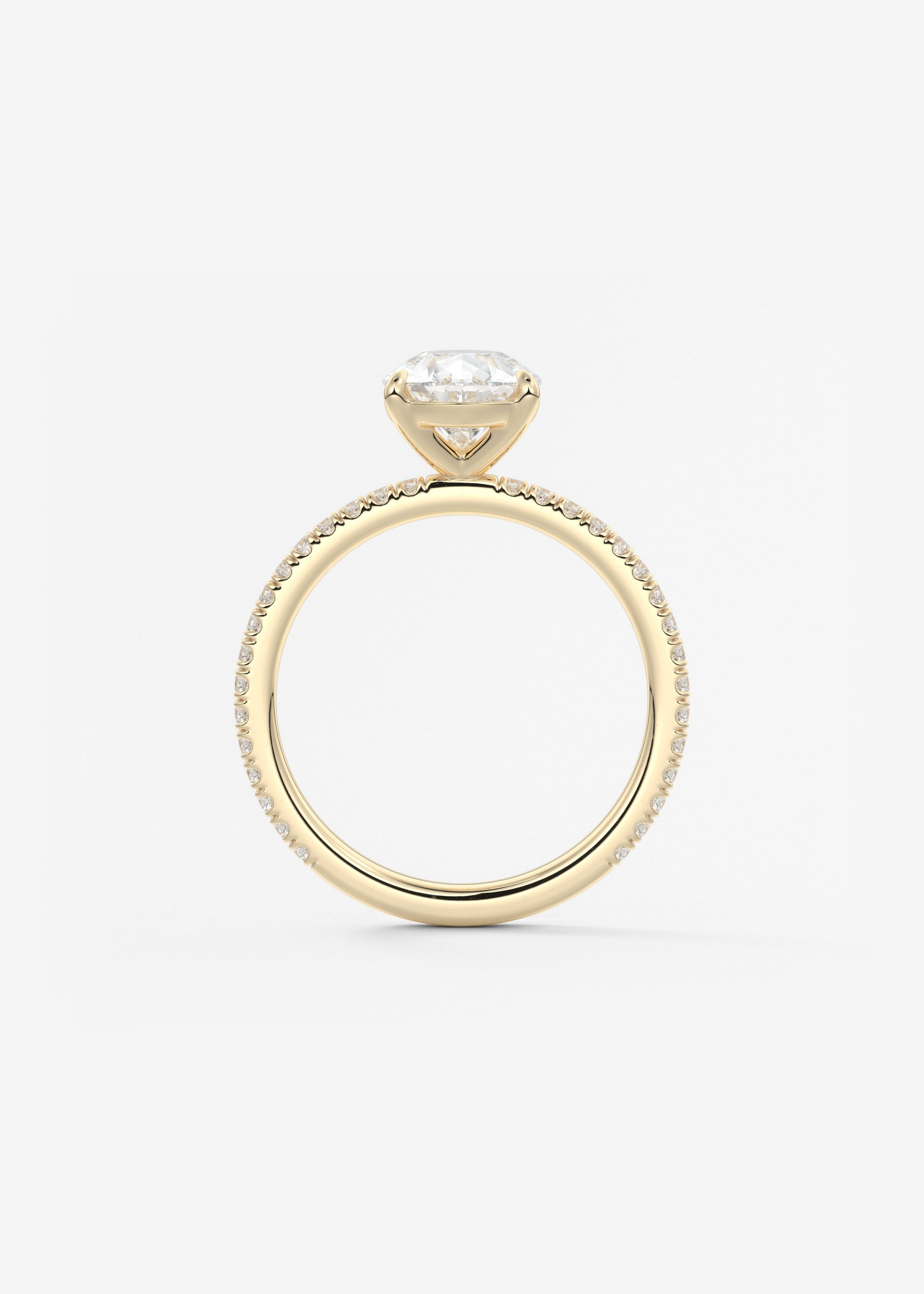 Oval Solitaire With Raised Basket Gallery Lab Grown Diamond Engagement Ring