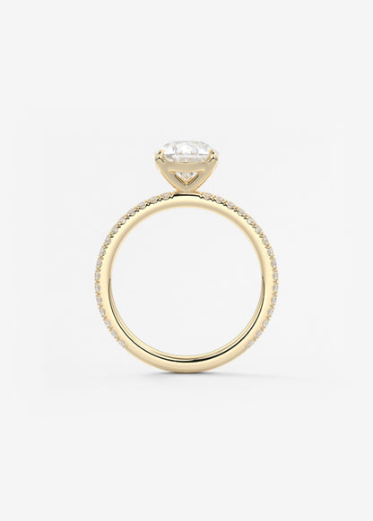 Oval Solitaire With Raised Basket Gallery Lab Grown Diamond Engagement Ring