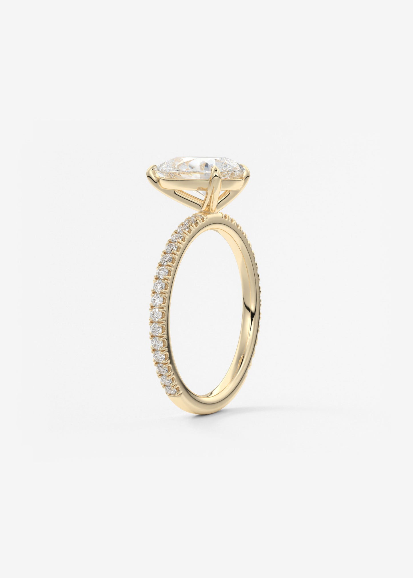 Oval Solitaire With Raised Basket Gallery Lab Grown Diamond Engagement Ring