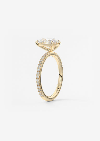 Oval Solitaire With Raised Basket Gallery Lab Grown Diamond Engagement Ring