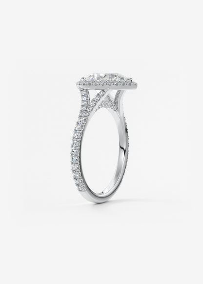 Oval Solitaire With Raised Basket Gallery Lab Grown Diamond Engagement Ring