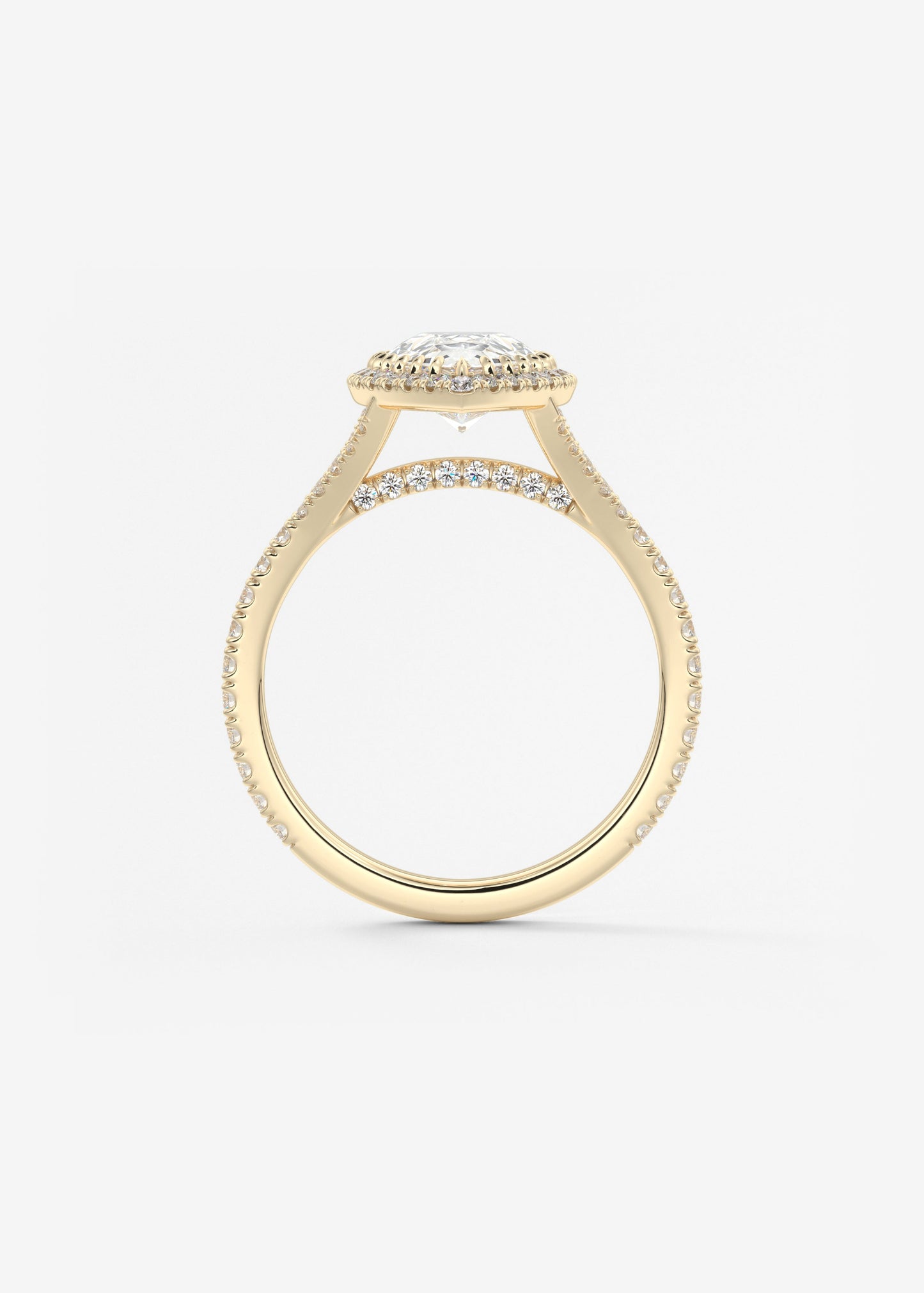 Oval Solitaire With Raised Basket Gallery Lab Grown Diamond Engagement Ring