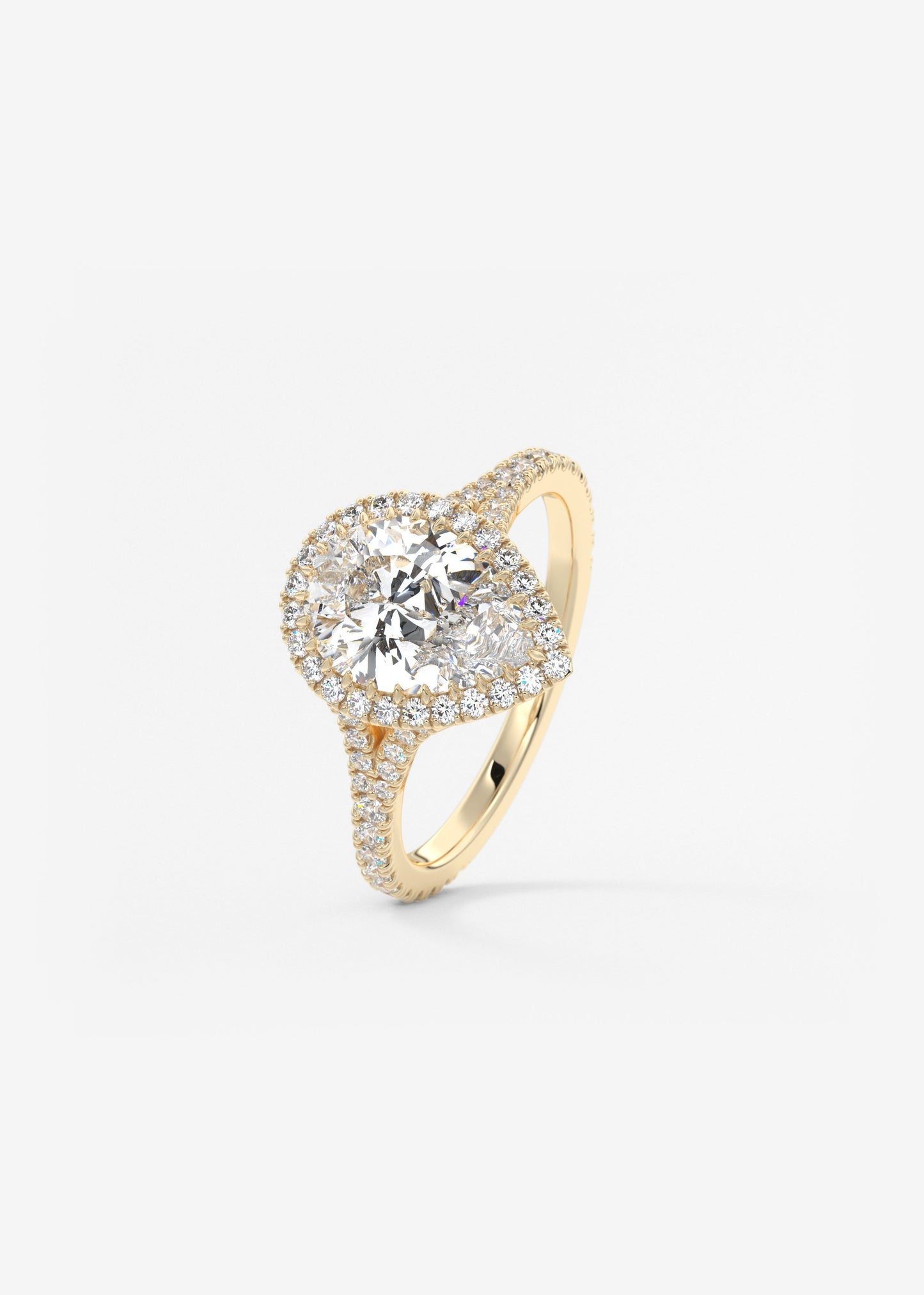 Oval Solitaire With Raised Basket Gallery Lab Grown Diamond Engagement Ring
