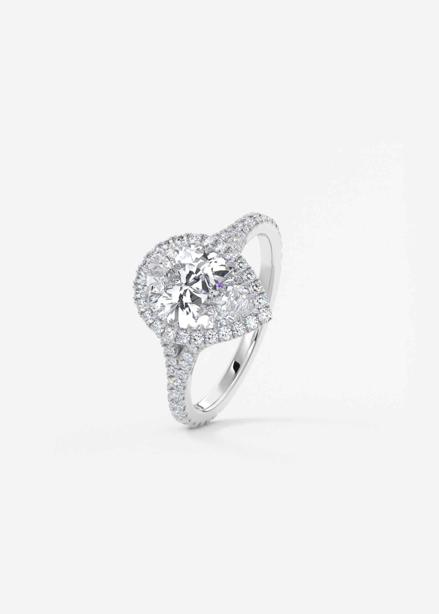 Oval Solitaire With Raised Basket Gallery Lab Grown Diamond Engagement Ring