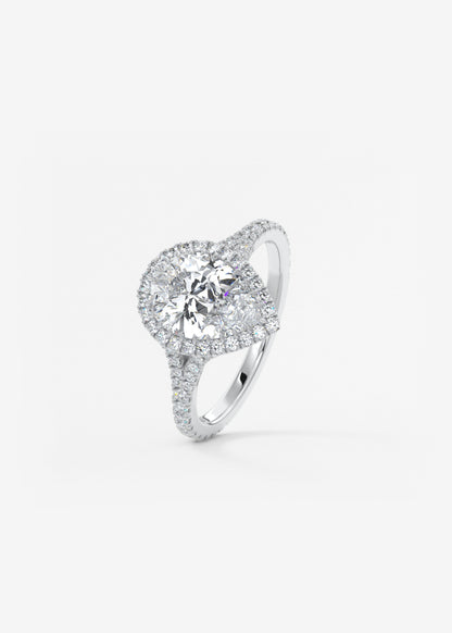 Oval Solitaire With Raised Basket Gallery Lab Grown Diamond Engagement Ring