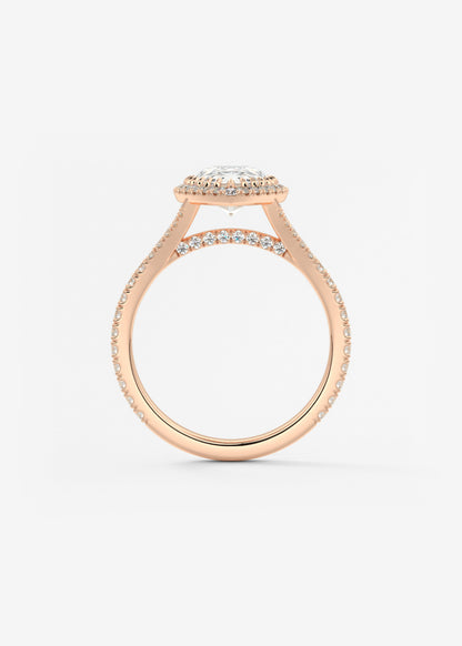 Oval Solitaire With Raised Basket Gallery Lab Grown Diamond Engagement Ring