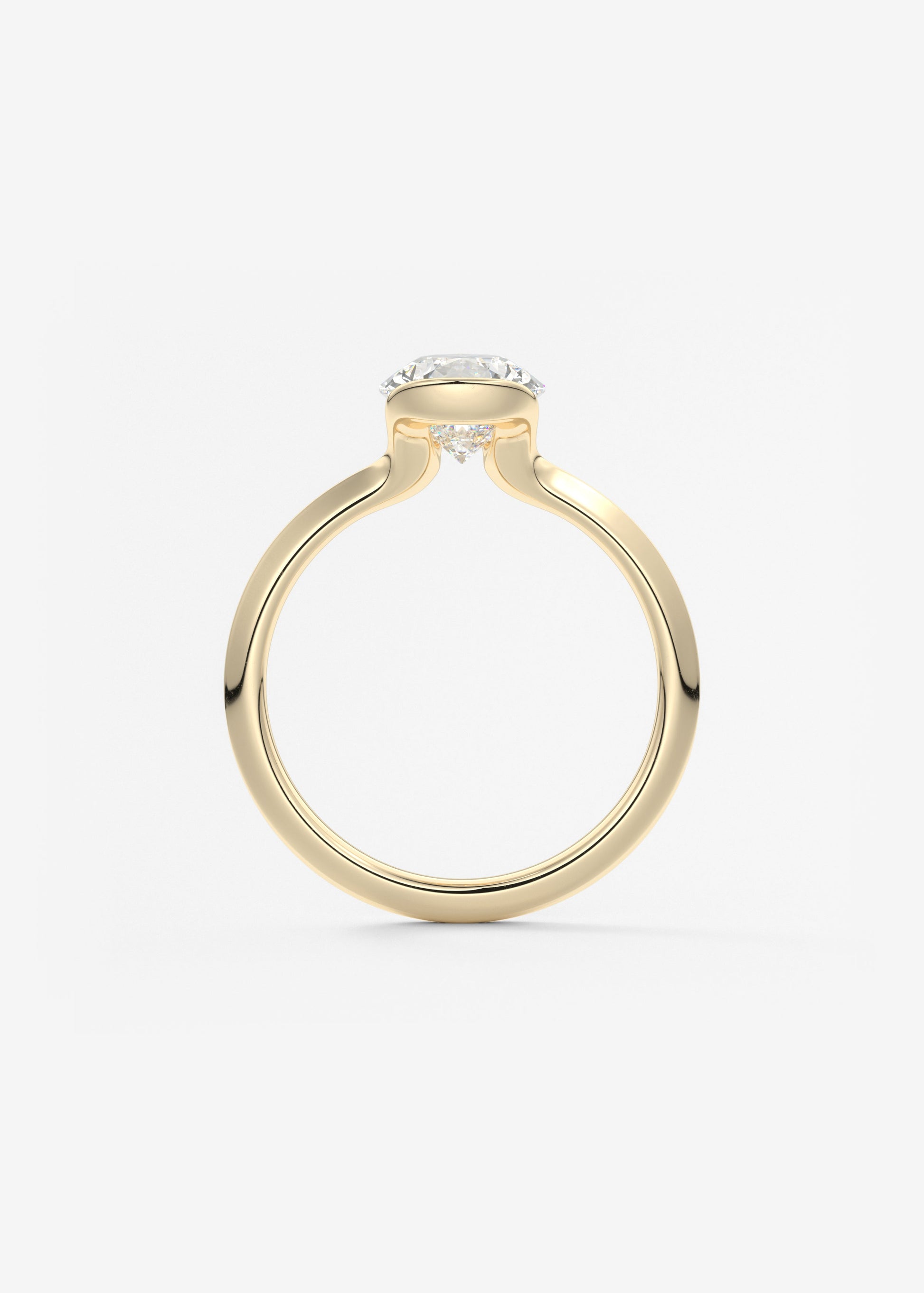 Oval Solitaire With Raised Basket Gallery Lab Grown Diamond Engagement Ring