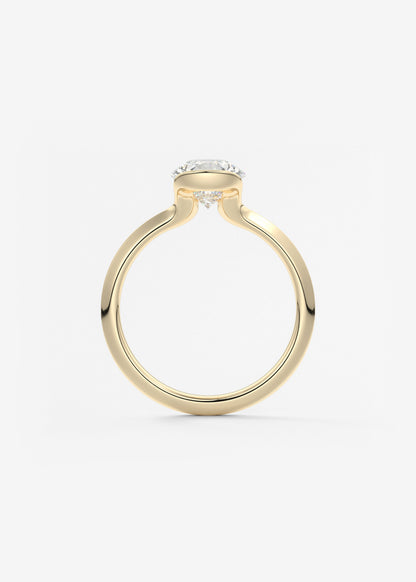 Oval Solitaire With Raised Basket Gallery Lab Grown Diamond Engagement Ring