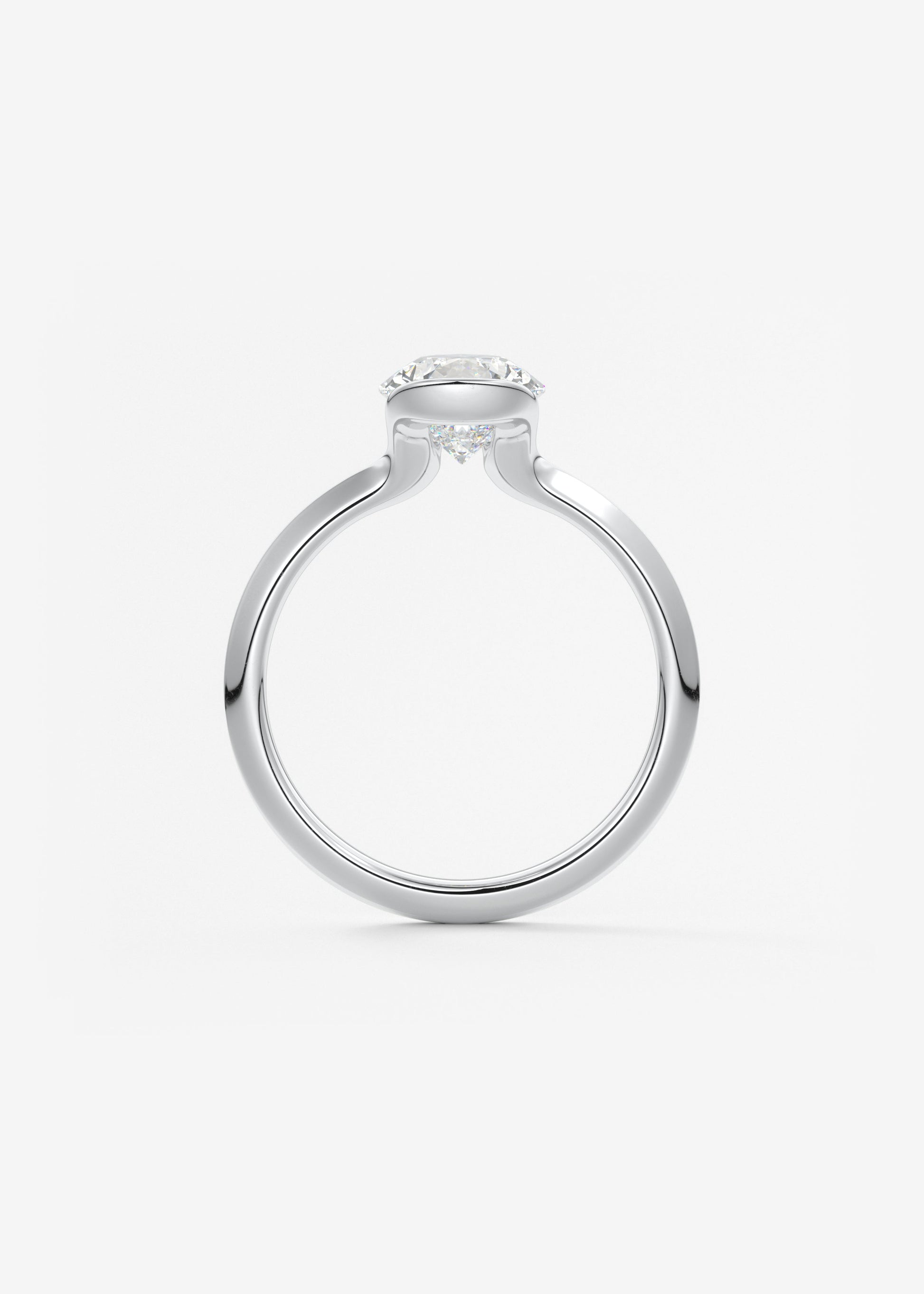 Oval Solitaire With Raised Basket Gallery Lab Grown Diamond Engagement Ring