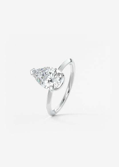 Oval Solitaire With Raised Basket Gallery Lab Grown Diamond Engagement Ring