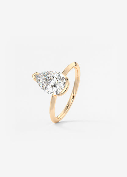 Oval Solitaire With Raised Basket Gallery Lab Grown Diamond Engagement Ring