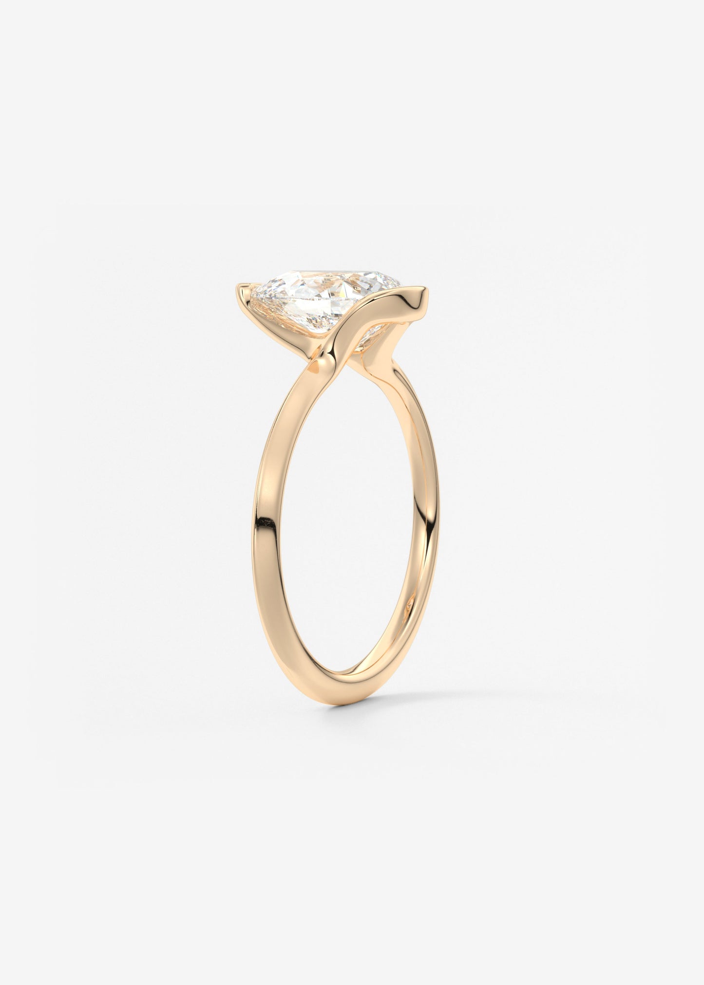 Oval Solitaire With Raised Basket Gallery Lab Grown Diamond Engagement Ring