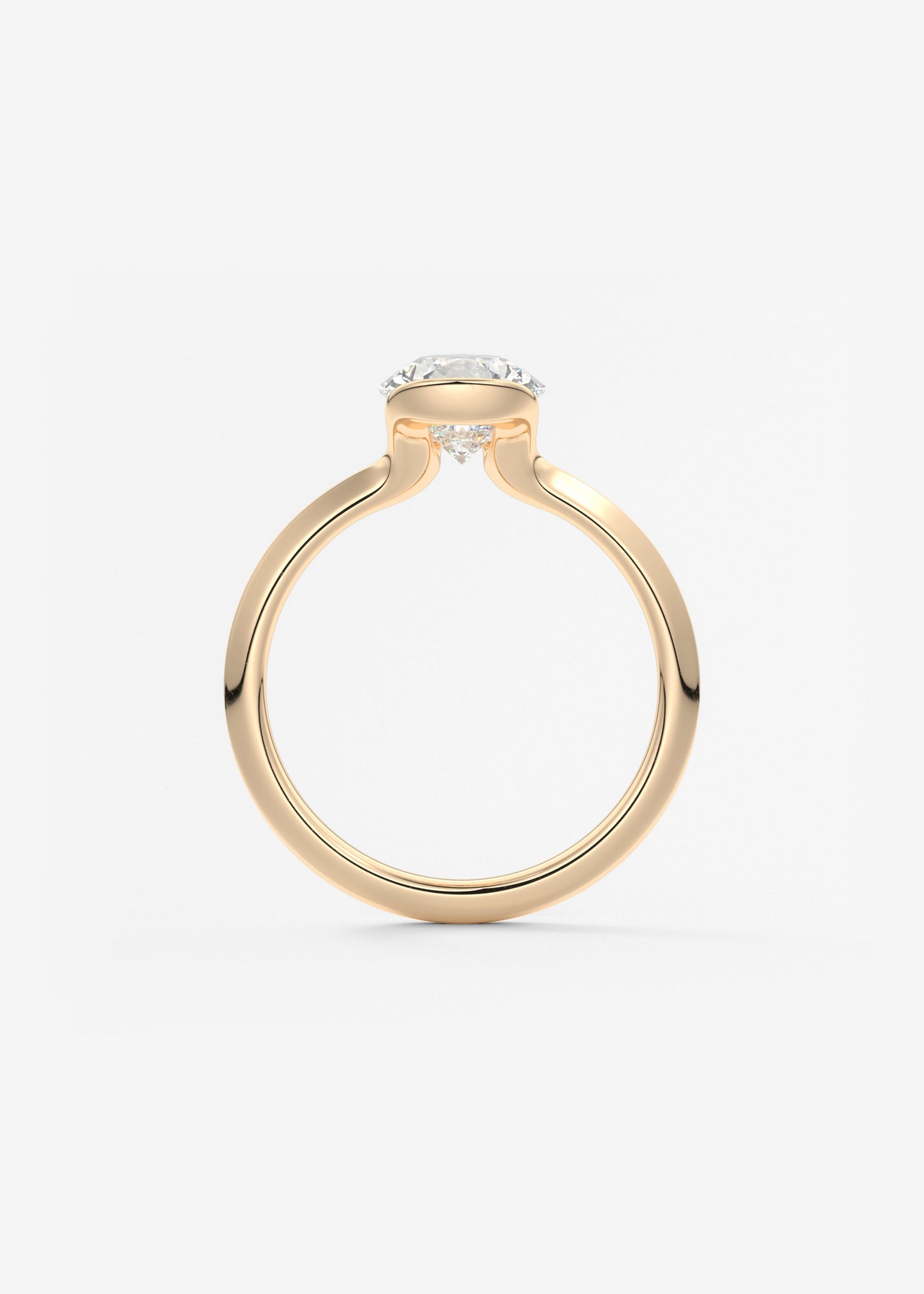 Oval Solitaire With Raised Basket Gallery Lab Grown Diamond Engagement Ring