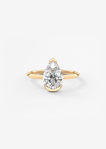 Oval Solitaire With Raised Basket Gallery Lab Grown Diamond Engagement Ring