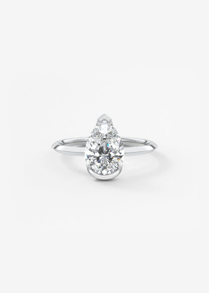 Oval Solitaire With Raised Basket Gallery Lab Grown Diamond Engagement Ring