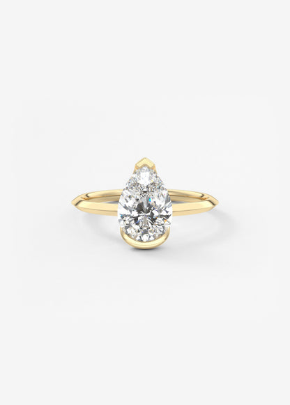 Oval Solitaire With Raised Basket Gallery Lab Grown Diamond Engagement Ring