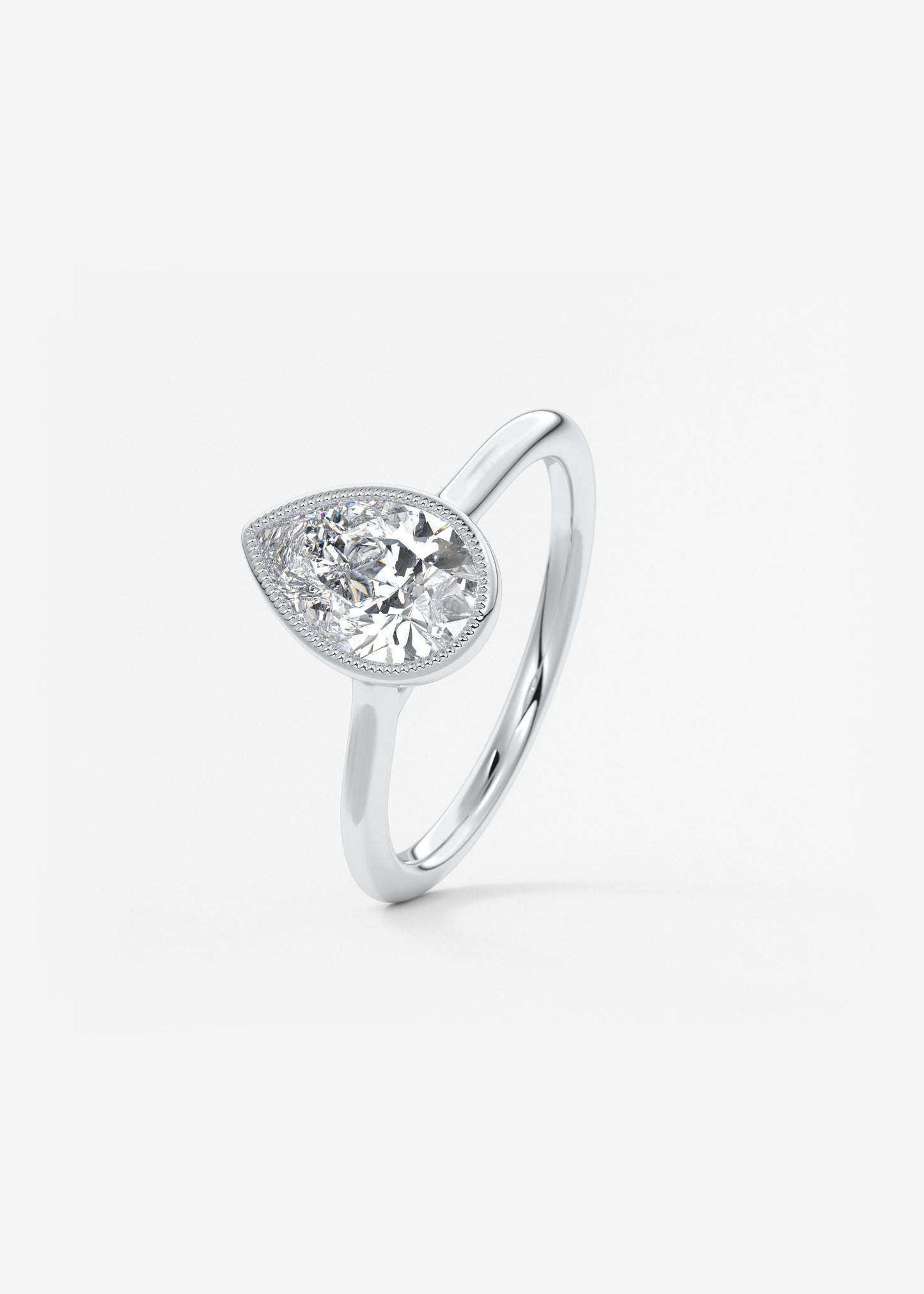 Oval Solitaire With Raised Basket Gallery Lab Grown Diamond Engagement Ring