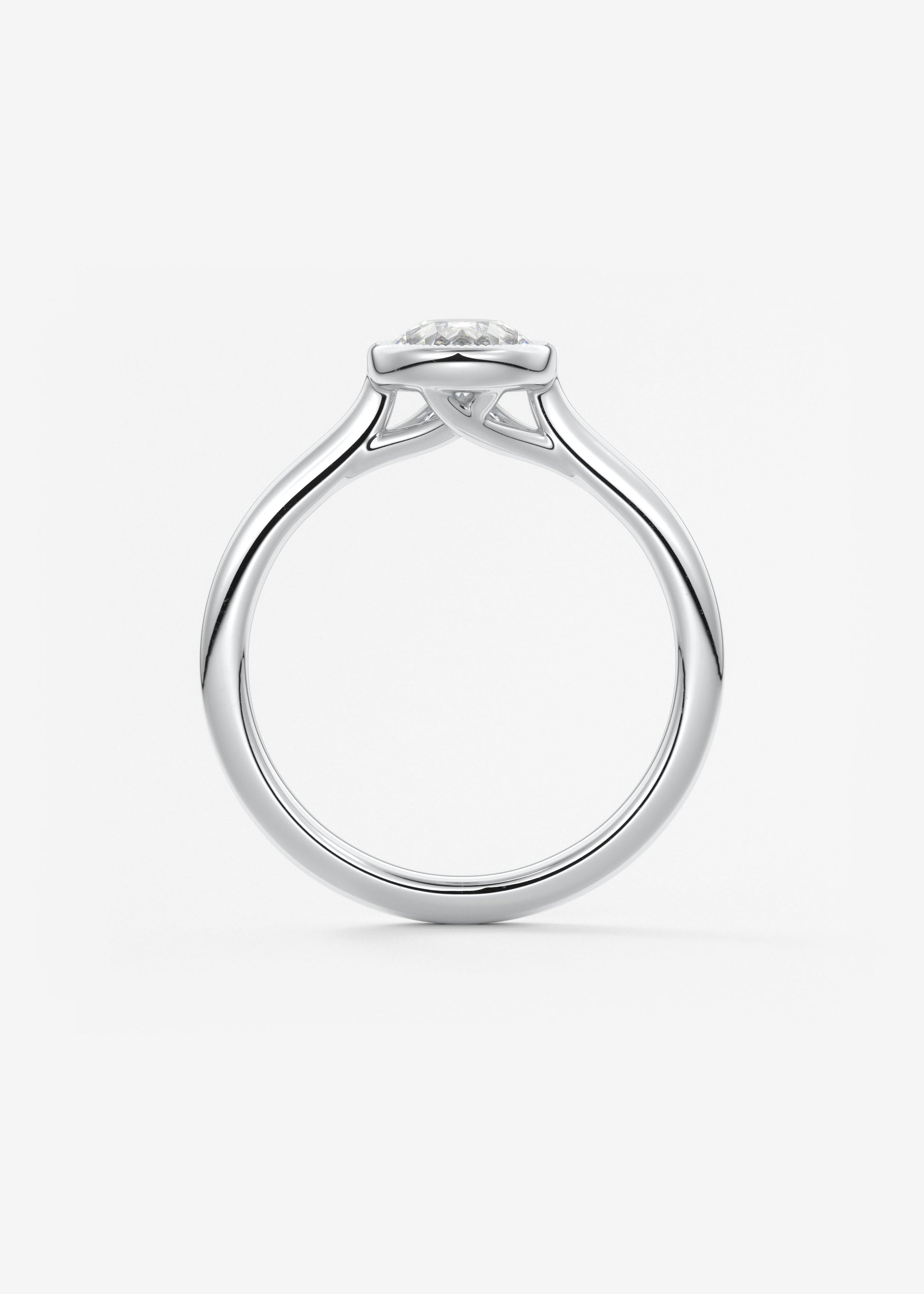 Oval Solitaire With Raised Basket Gallery Lab Grown Diamond Engagement Ring