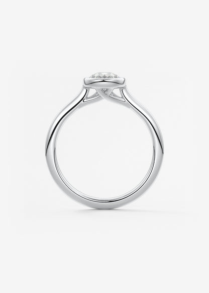 Oval Solitaire With Raised Basket Gallery Lab Grown Diamond Engagement Ring