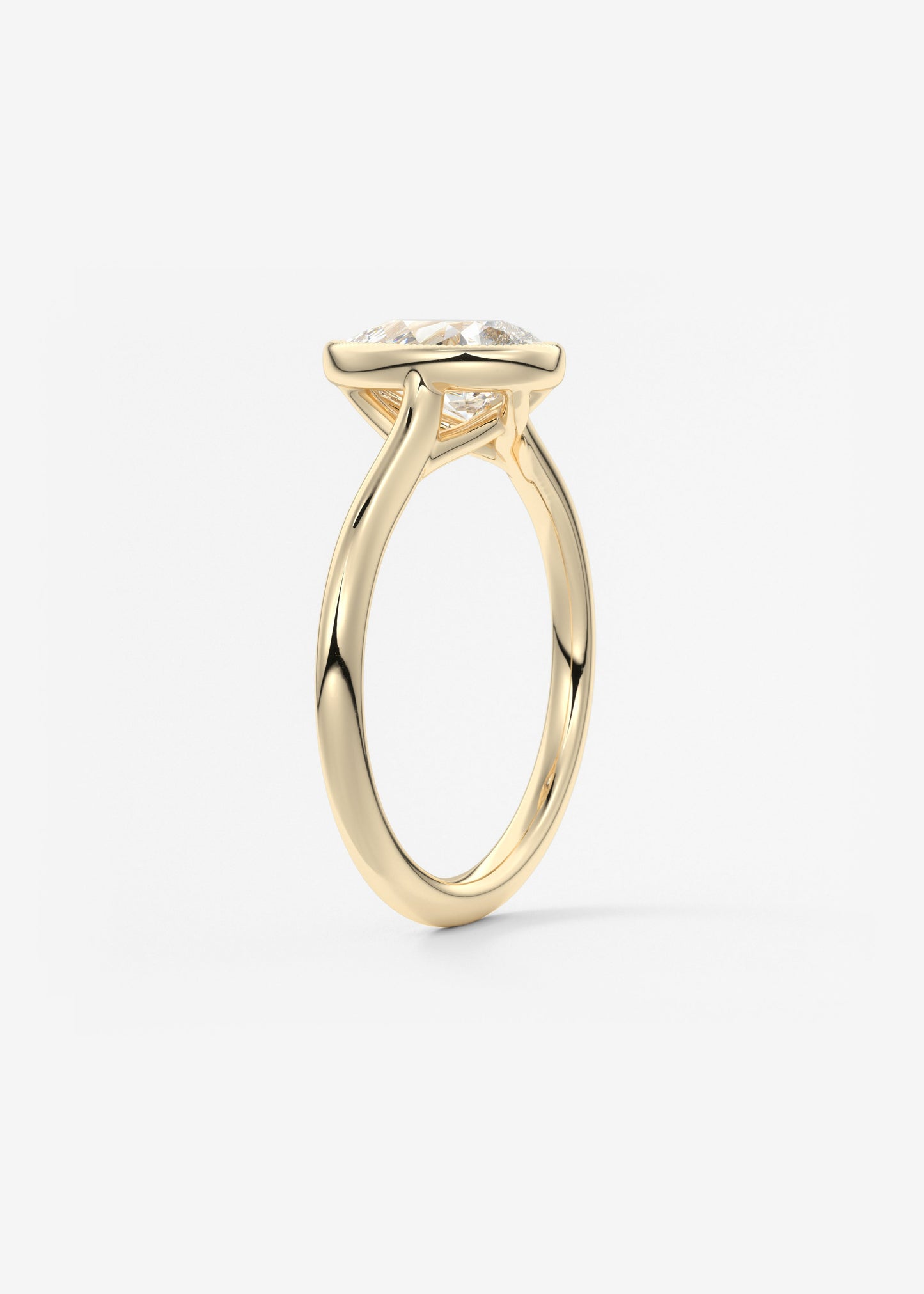 Oval Solitaire With Raised Basket Gallery Lab Grown Diamond Engagement Ring