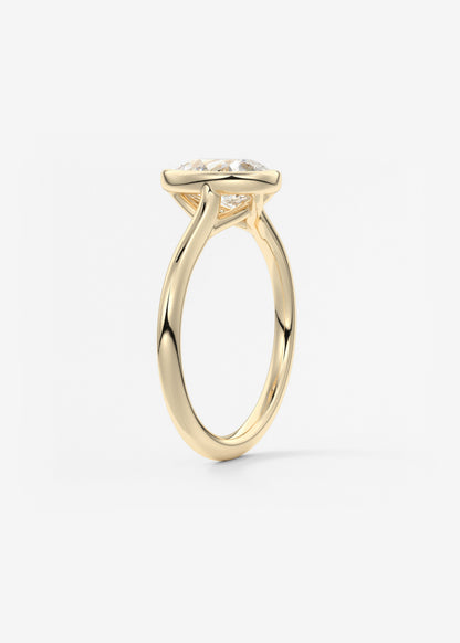 Oval Solitaire With Raised Basket Gallery Lab Grown Diamond Engagement Ring