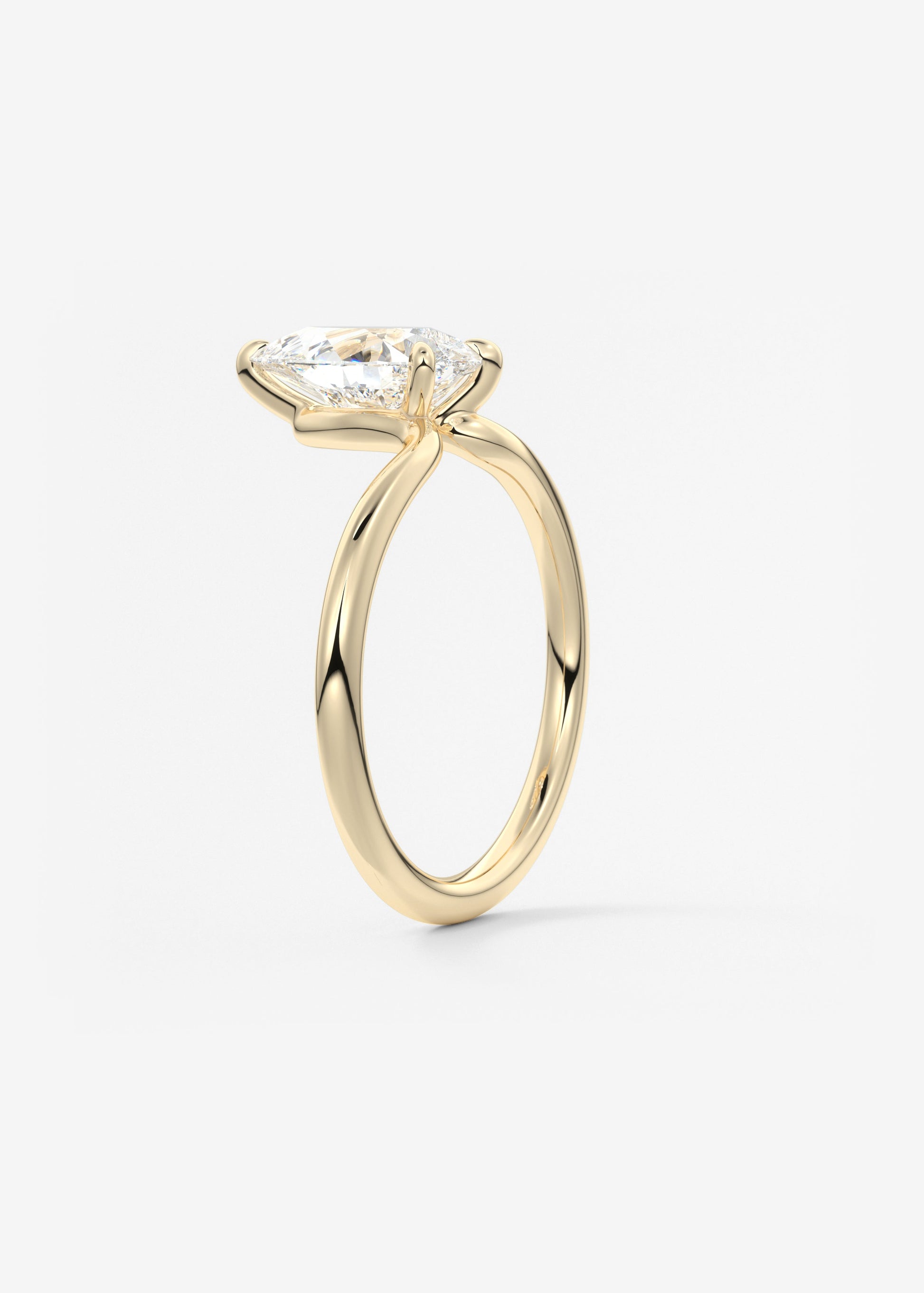 Oval Solitaire With Raised Basket Gallery Lab Grown Diamond Engagement Ring