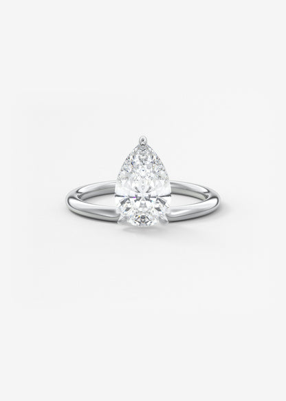 Oval Solitaire With Raised Basket Gallery Lab Grown Diamond Engagement Ring