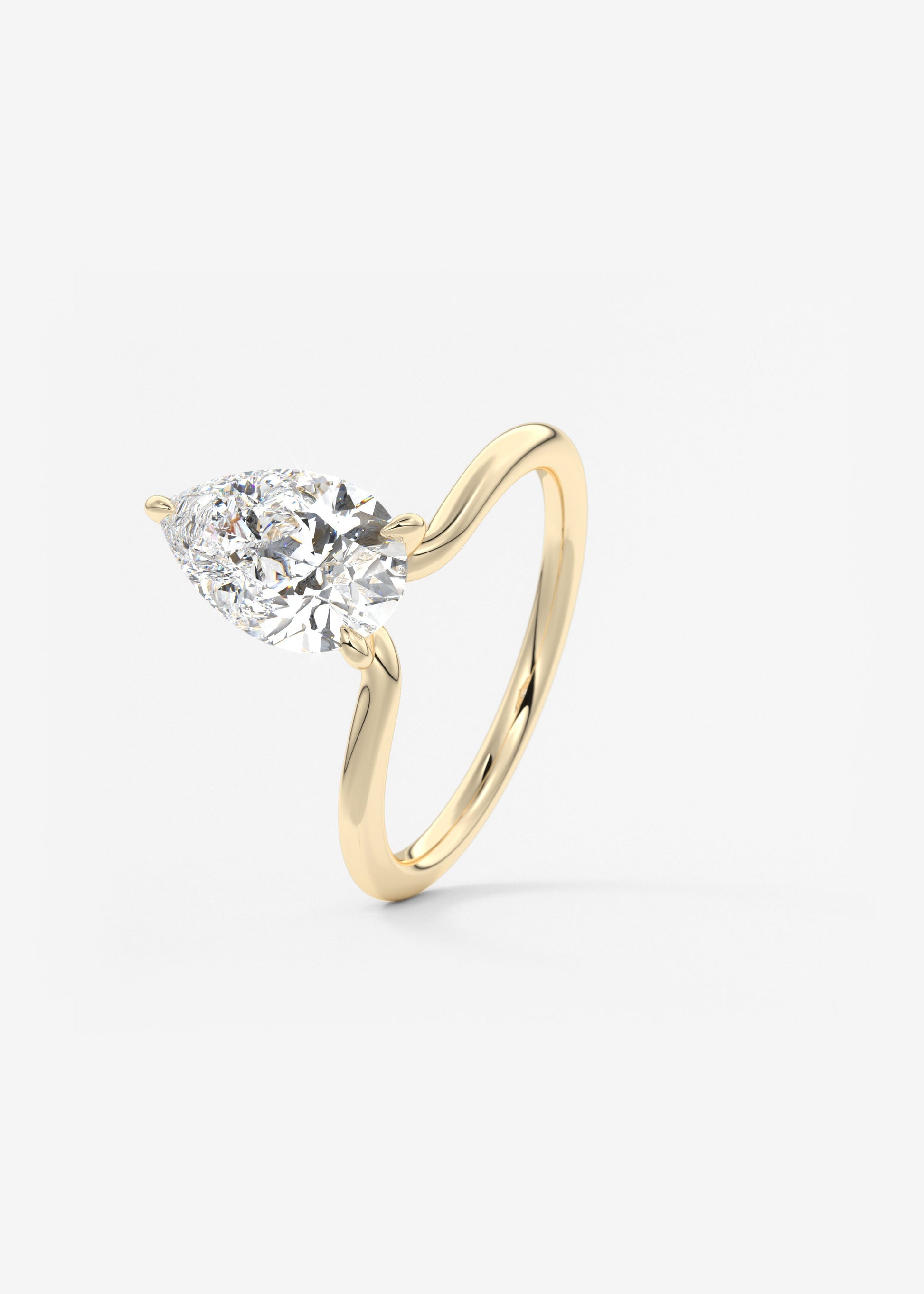 Oval Solitaire With Raised Basket Gallery Lab Grown Diamond Engagement Ring