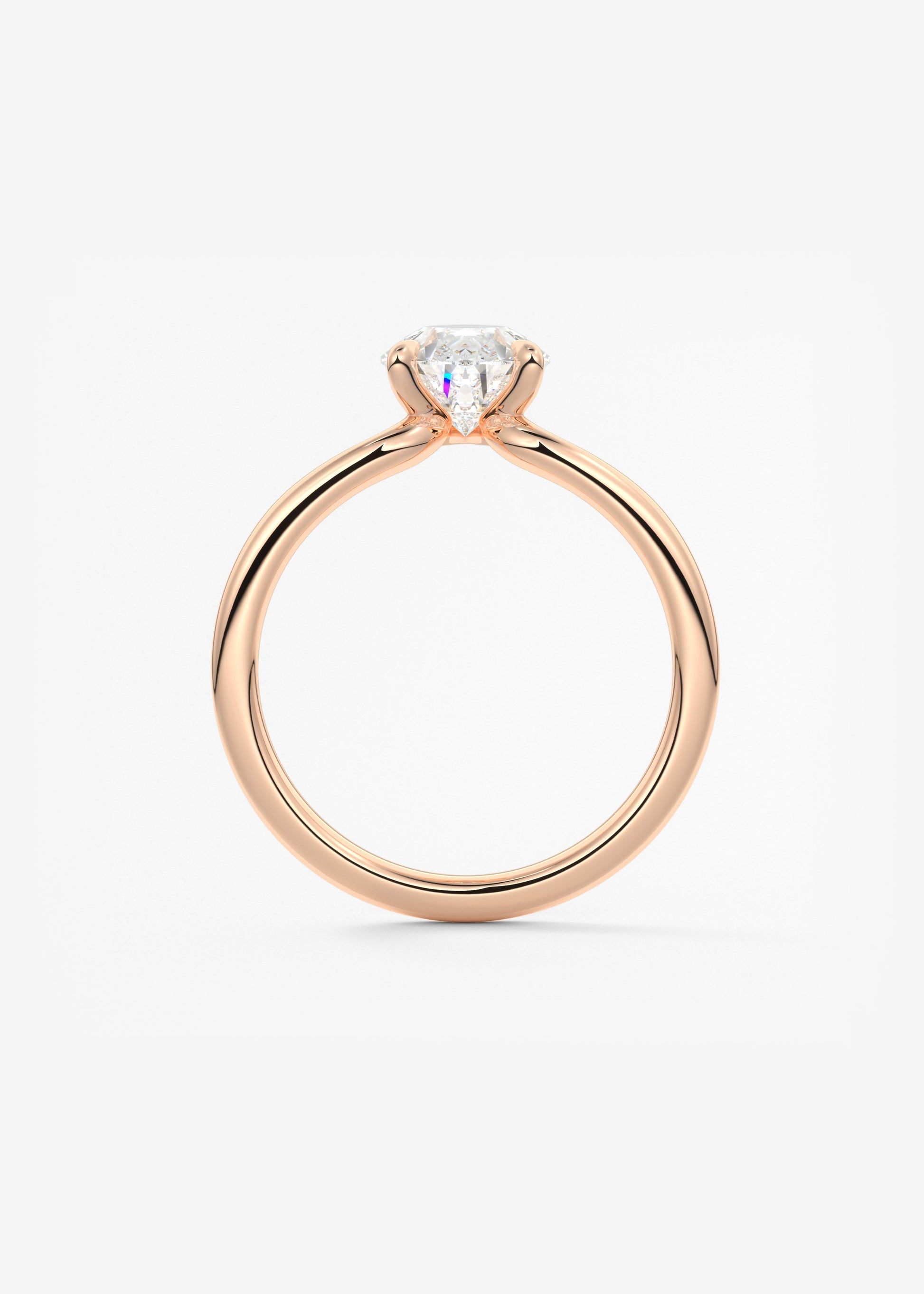 Oval Solitaire With Raised Basket Gallery Lab Grown Diamond Engagement Ring