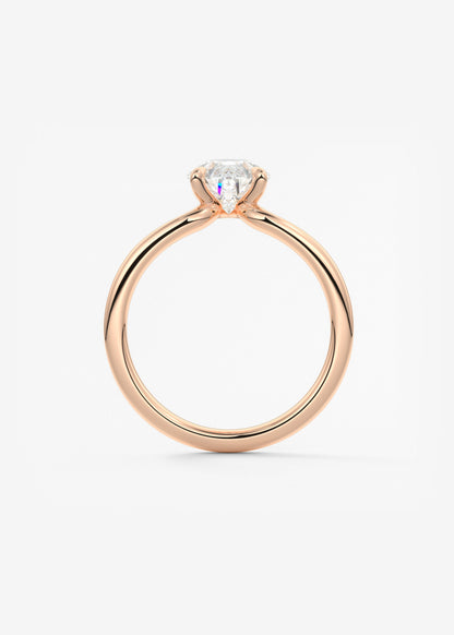 Oval Solitaire With Raised Basket Gallery Lab Grown Diamond Engagement Ring