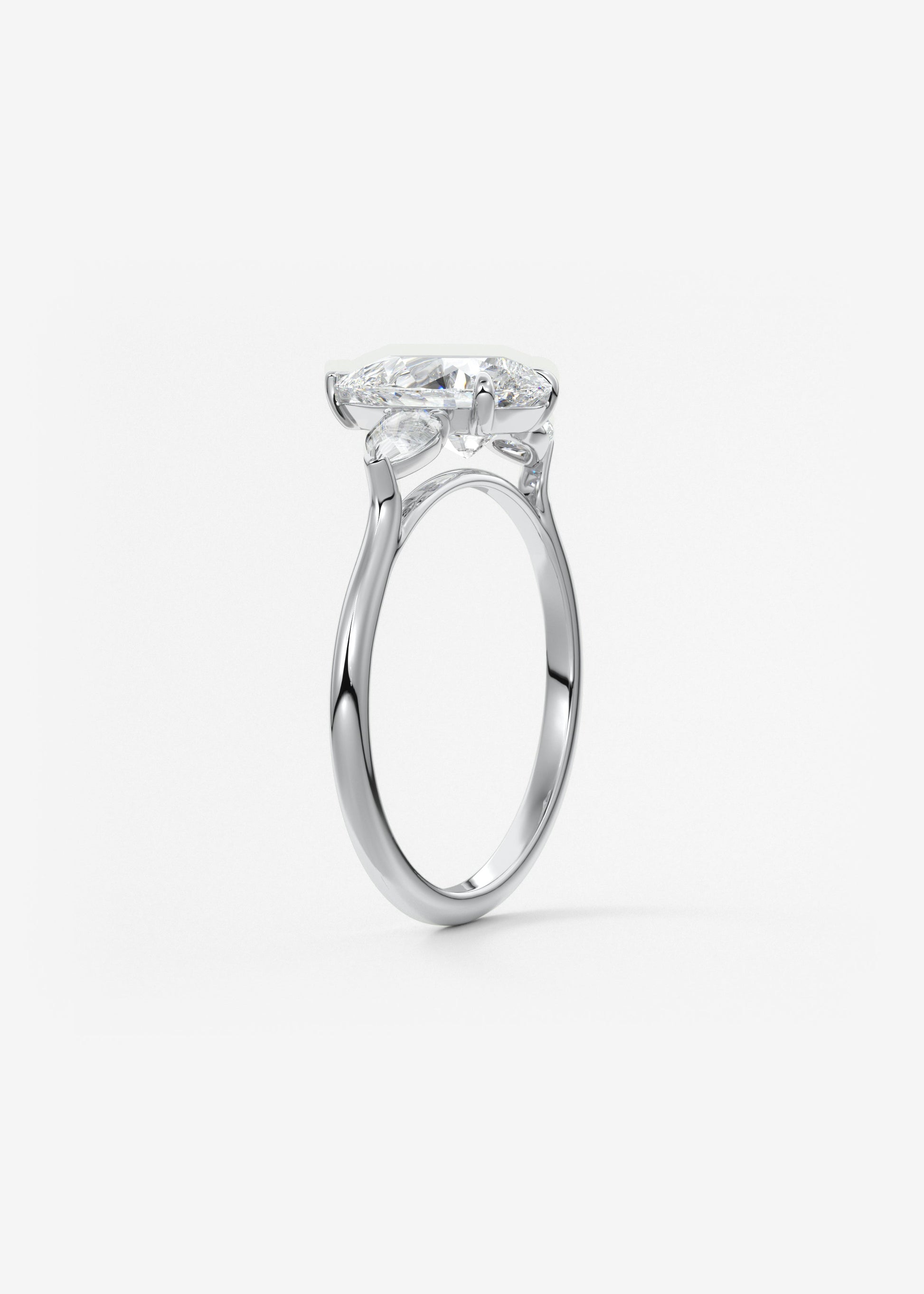Oval Solitaire With Raised Basket Gallery Lab Grown Diamond Engagement Ring