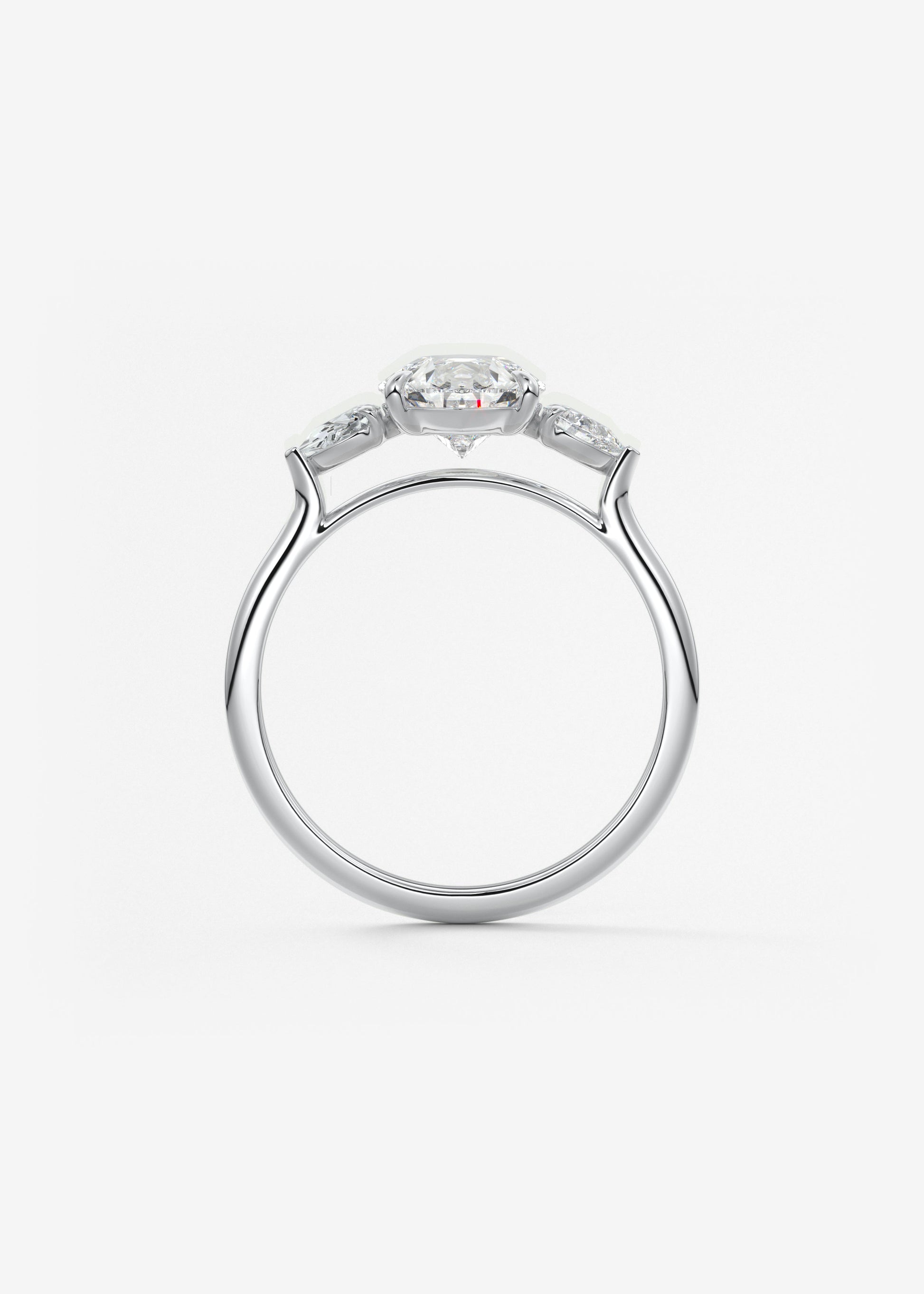 Oval Solitaire With Raised Basket Gallery Lab Grown Diamond Engagement Ring