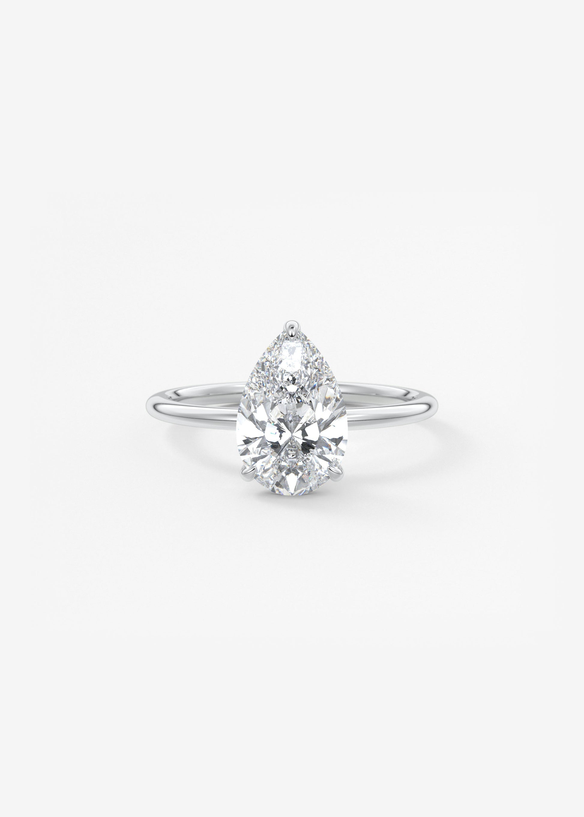 Oval Solitaire With Raised Basket Gallery Lab Grown Diamond Engagement Ring