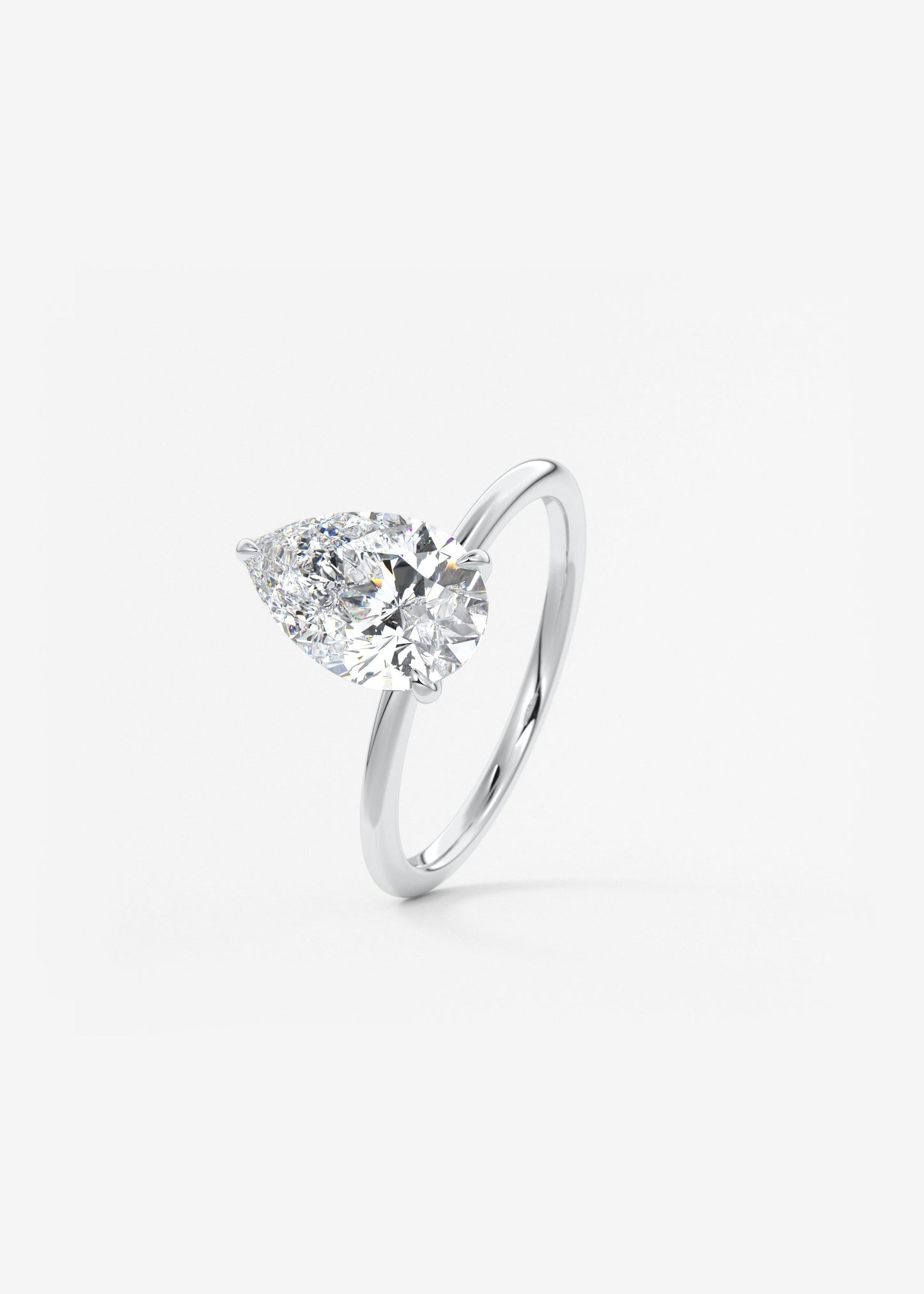 Oval Solitaire With Raised Basket Gallery Lab Grown Diamond Engagement Ring