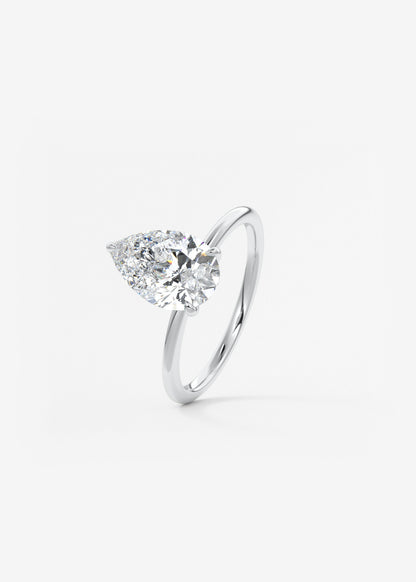 Oval Solitaire With Raised Basket Gallery Lab Grown Diamond Engagement Ring