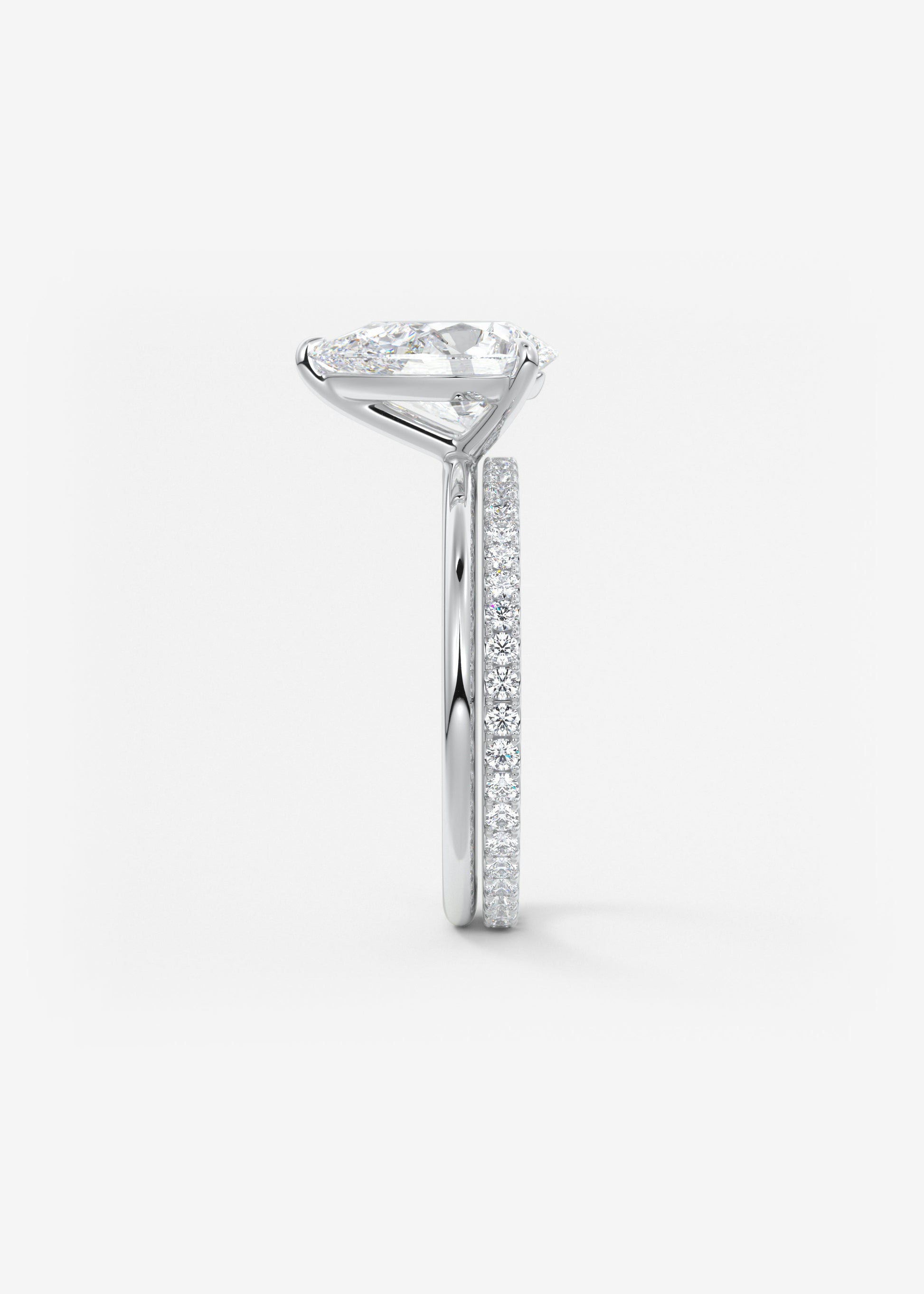 Oval Solitaire With Raised Basket Gallery Lab Grown Diamond Engagement Ring
