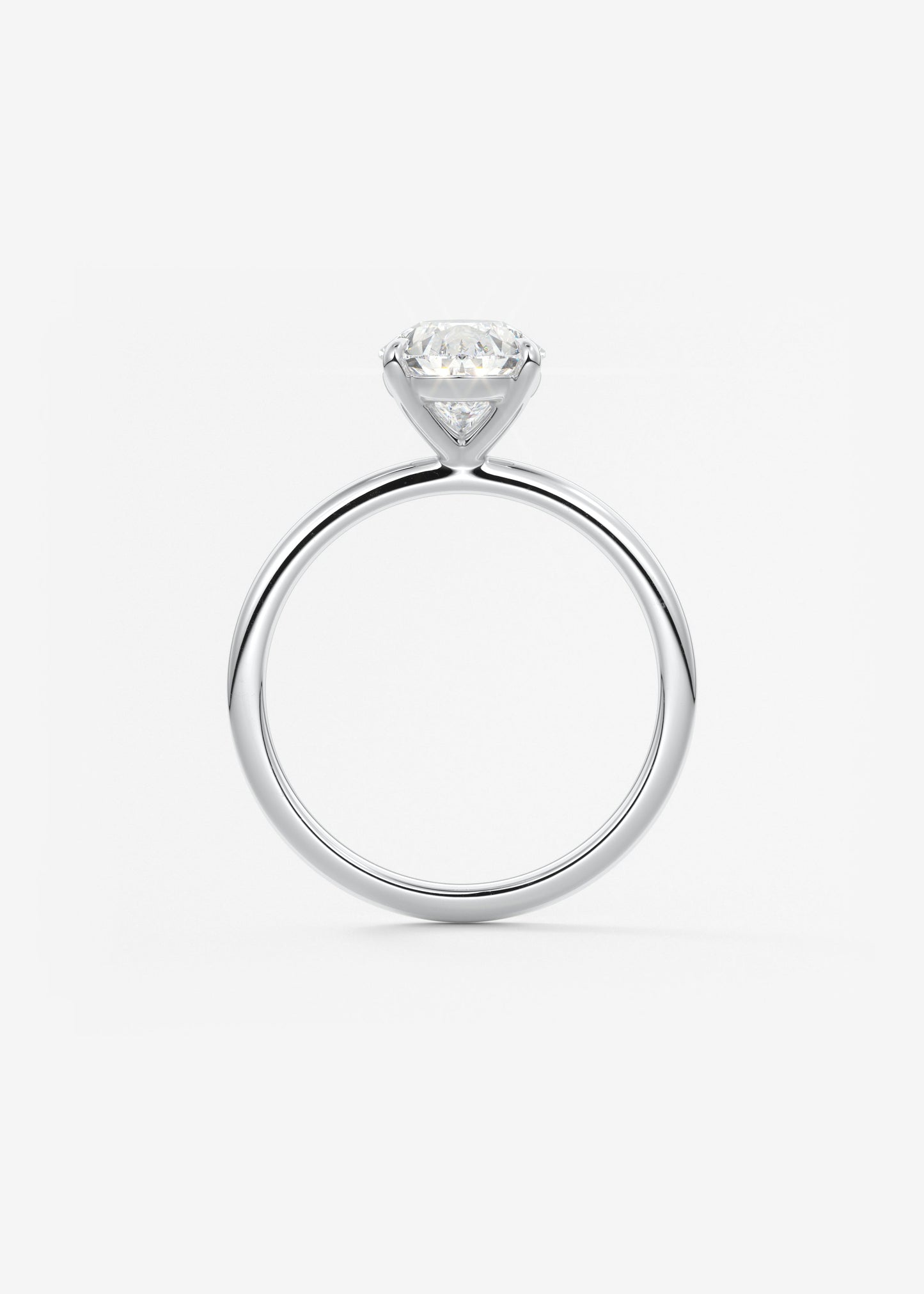 Oval Solitaire With Raised Basket Gallery Lab Grown Diamond Engagement Ring
